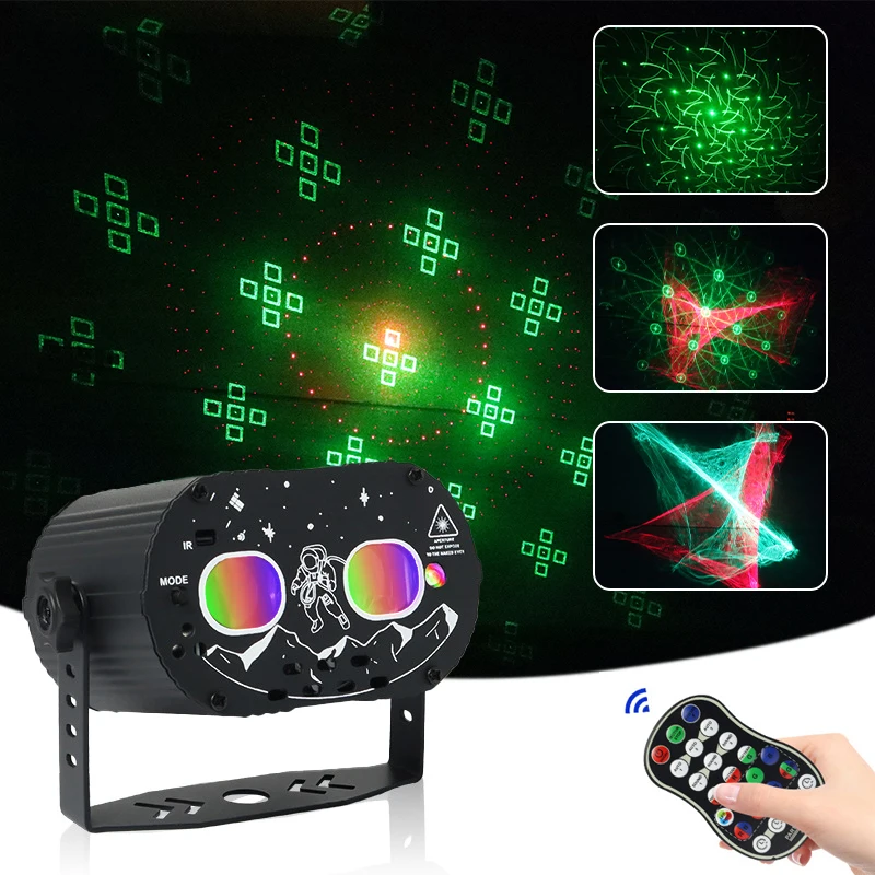 Portable remote control Northern lights effect laser strobe sound active event stage lights