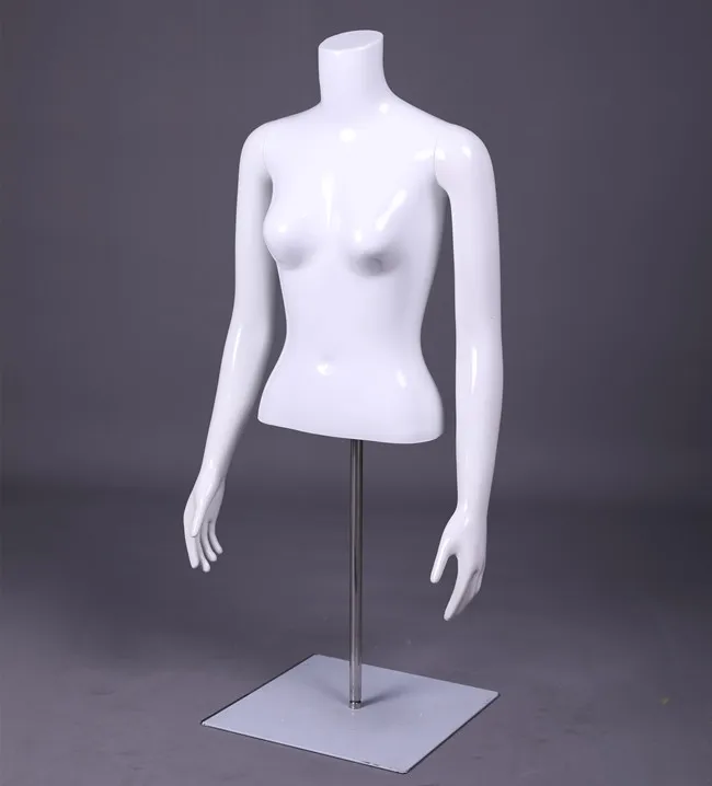 Plastic headless half body torso mannequin for woman underwear panties and bra