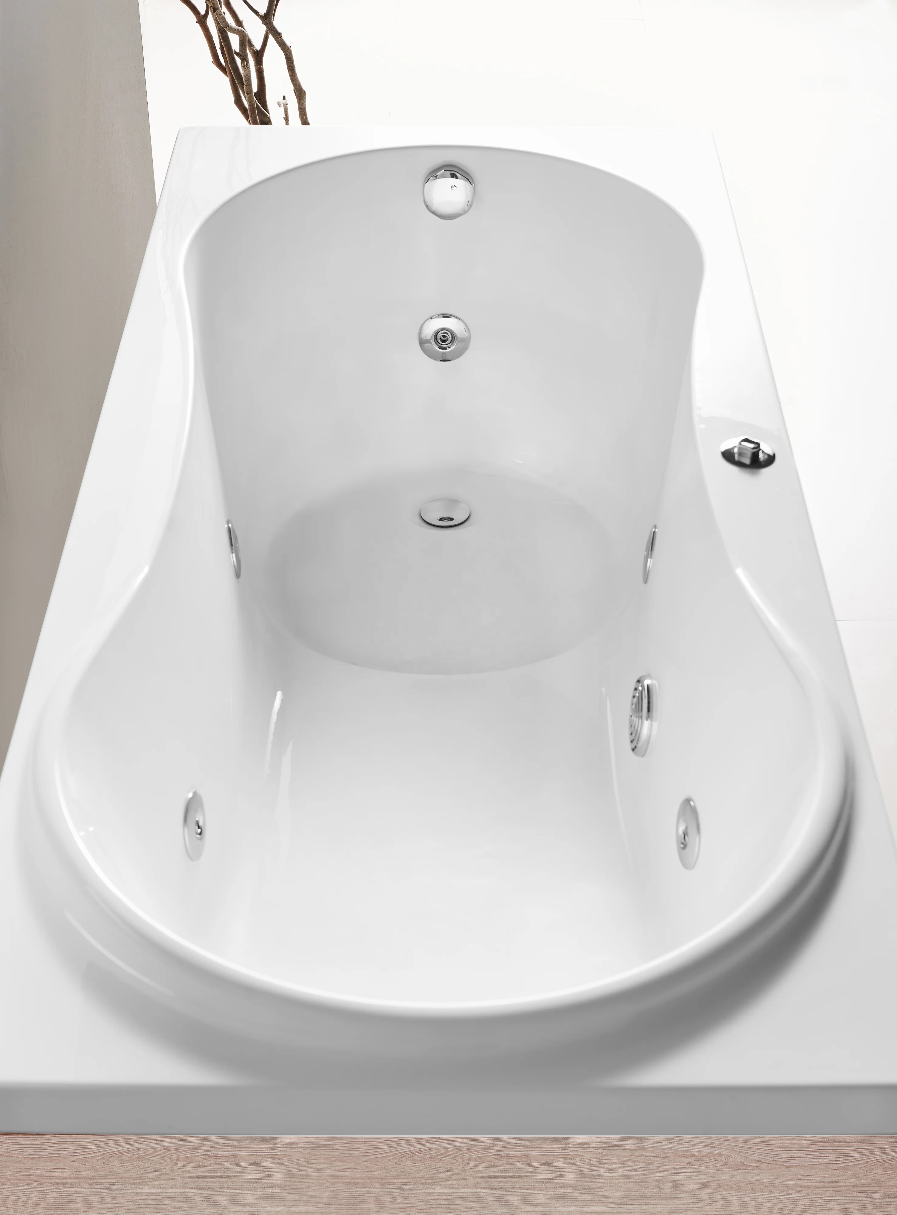 MEXDA 1 Person Classical Massage Bathtub Freestanding Soaking Tub Indoor Whirlpool Bathtub WS-EC011