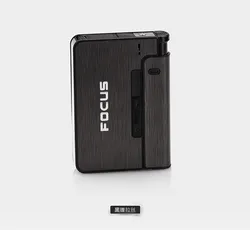 Portable Automatic Cigarette Case Metal Cigarette Boxes creative windproof ultra-thin 10PCS Cigarette Holder Case