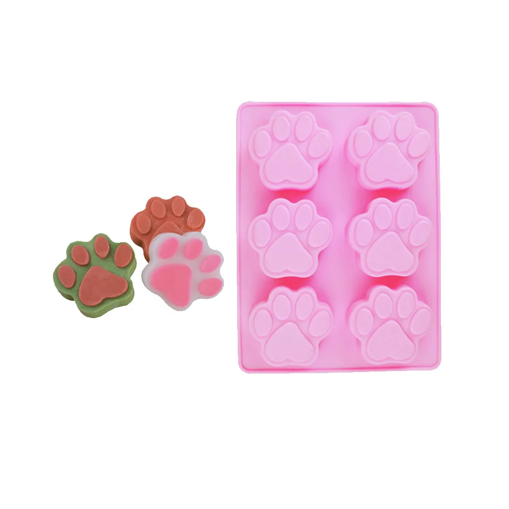 Dog footprint cat paw silicone mould for baking