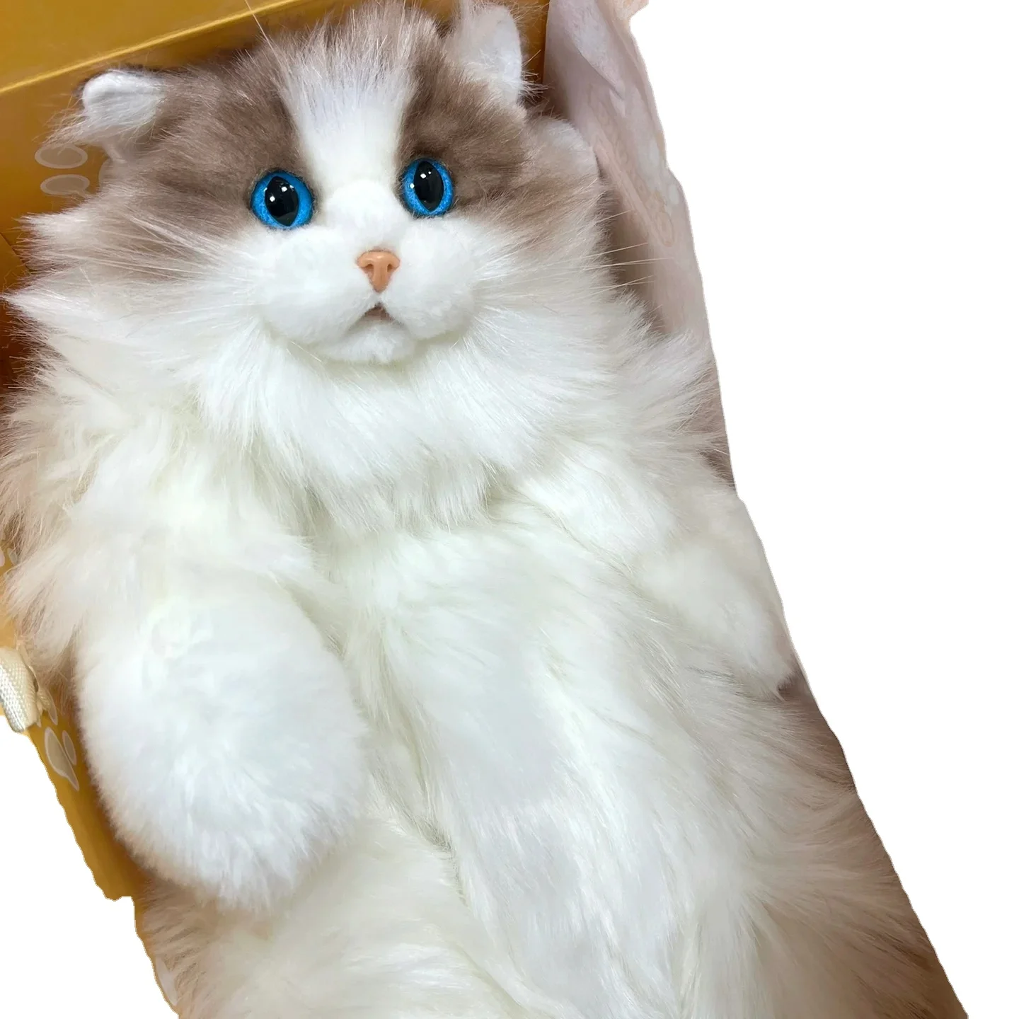 Wholesale Simulation Realistic White Black Cats Plush Toy Car Home Decoration Persian Cat Plush Doll Gift for Children Birthday