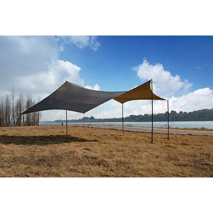 Hot Sale Pole Tarp Camping Tent Waterproof Tarpaulin Outdoor