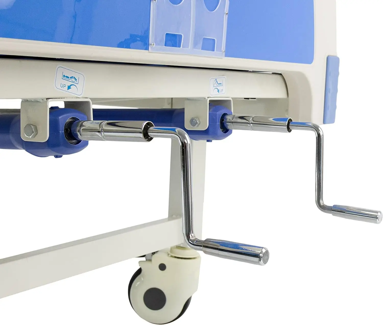 Deluxe Manual Hospital Bed With Table And Mattress