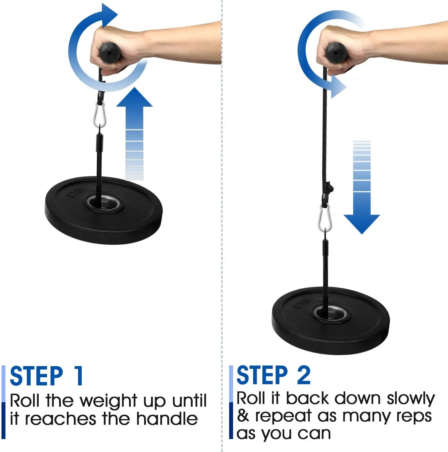 Wrist and Forearm Blaster .Wrist Roller & Forearm Roller for Training
