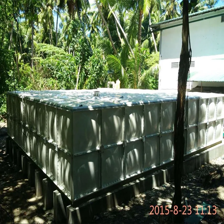 Huili frp modular tank 50m3 grp water tank fire sprinkler system, hydrant grp fiberglass drinking water tank