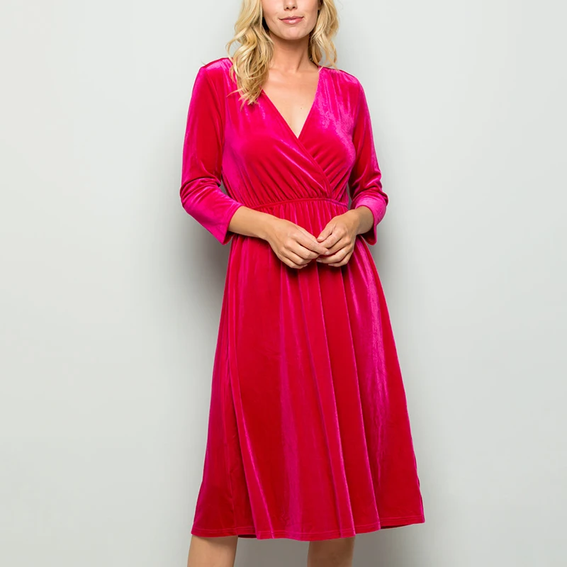 high quality red black pink yellow green royal blue velvet evening long sleeve maxi dresses for women ladies velvet dress