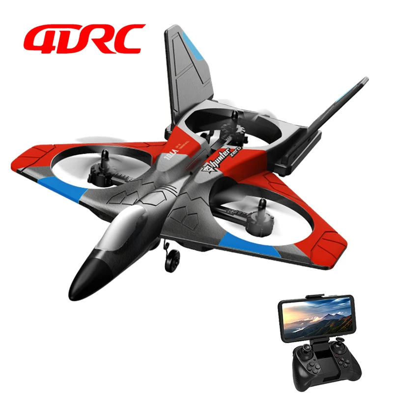 New V27 RC Glider Remote Control Drones 4K HD Camera Rc Airplane 6CH EPP Foam Trick Fighter LED Light Toys for Children Adults