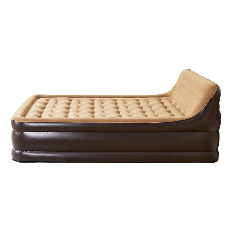 New Design High Quality Inflatable Air Bed Queen Double Raised Inflatable Mattress with Built-in Pump and Backrest