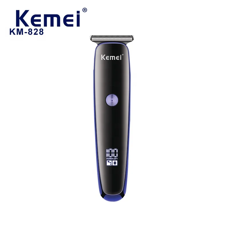 Digital Display Men Haircut Trimmer Kemei Km-828 Usb Charging Lithium Battery Long Life Discharging Intelligence Hair Clipper