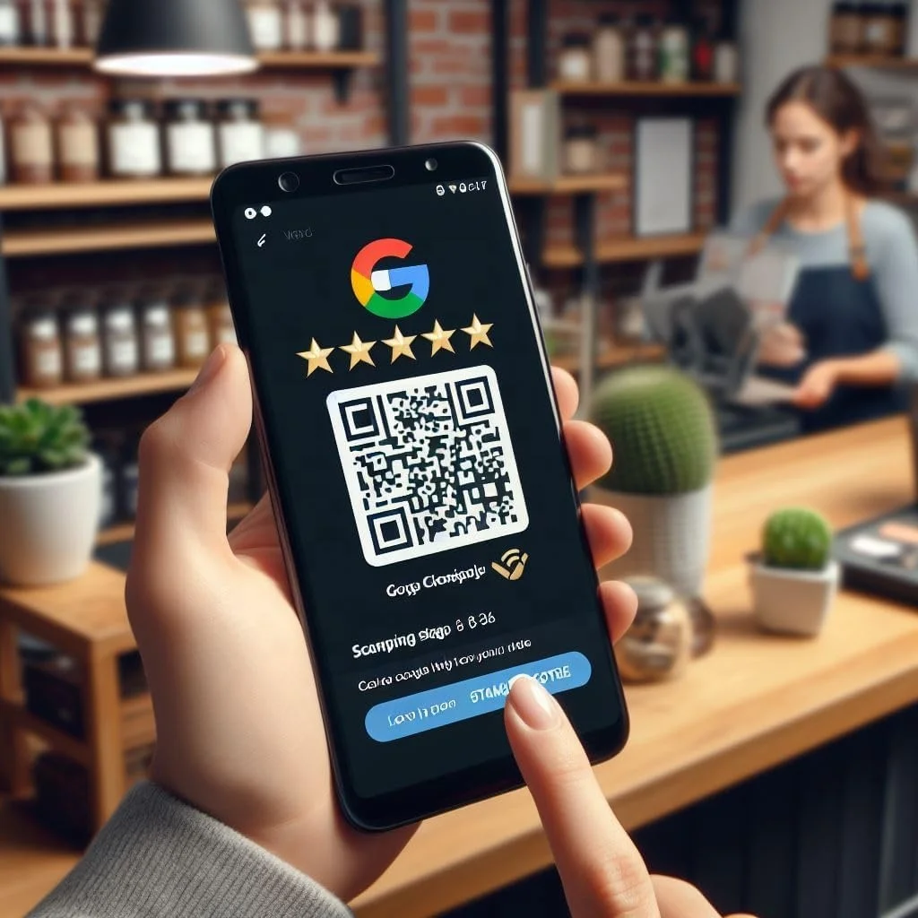 Custom Review Us on Google Sticker-Two-Sided Google Review Tap Card - Storefront Window Decal - Custom-Designed for Google