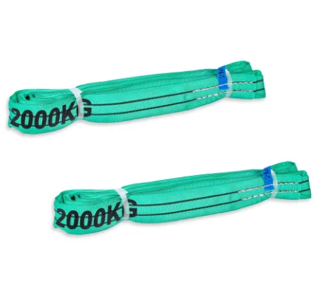 2 Ton  high quality cargo lifting polyester round webbing sling ratchet lashing strap WLL 2000 KGS