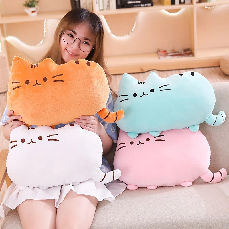 Wholesale Cute Cat Animal Stuffed Toy Super Soft Sofa Cushion Graduation Gift Plush Cat Stuffed Pillow