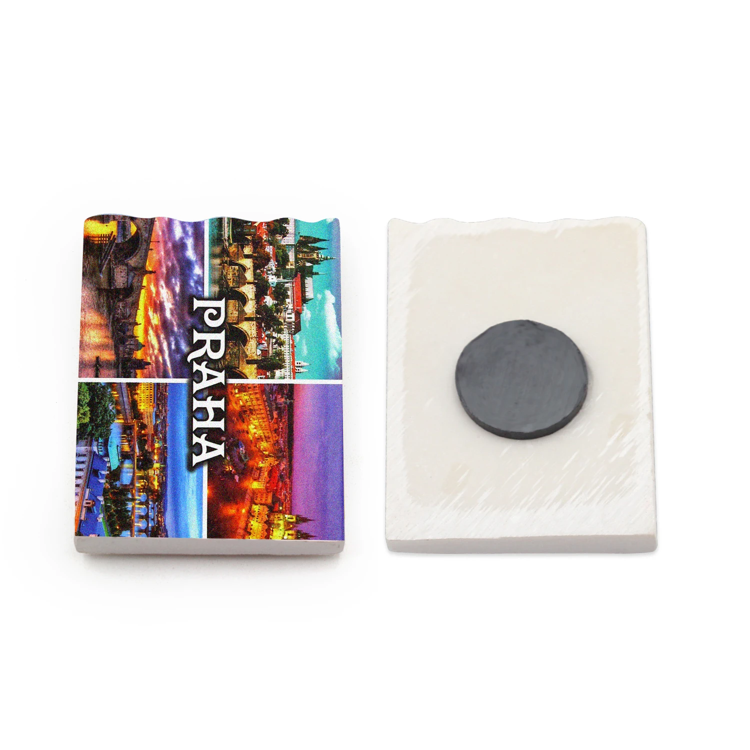 Brno Praha Czech Republic Fridge Magnet Square Custom Photo Print Prague Souvenir Gift Landmark Crystal Landmark Magnet