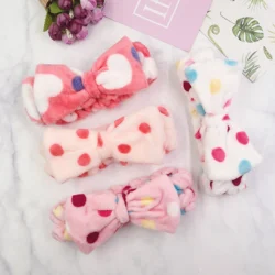 Wholesale Cute Colorful Design Elastic Headband Plush Butterfly Hair Band