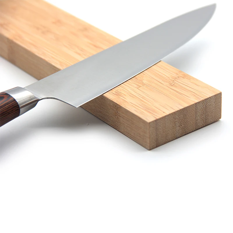 Hot Sale  magnetic rubber wood knife holder Wall Mount Support Magnetic knife block
