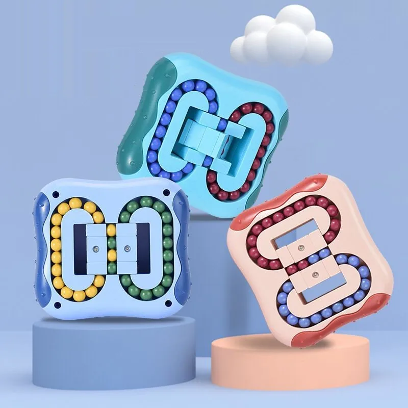 Top Seller Stress Release Toy Spinner Puzzles Cube Decompression Fingertip Toy Rotating Magic Bean Fidget Cube