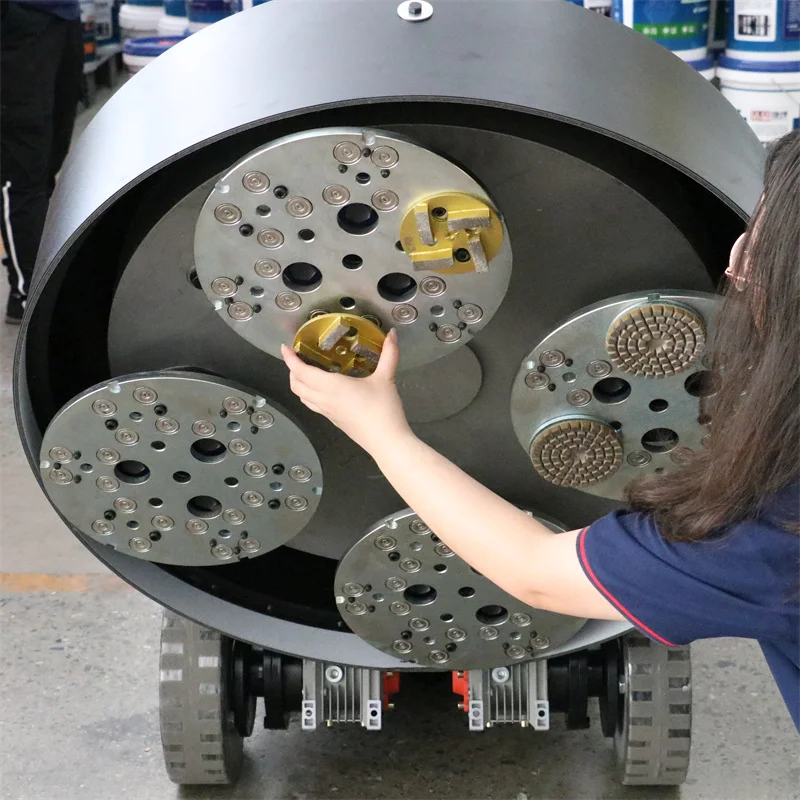 CFS Powerful Industrial Floor Polisher Concrete Grinder Electric Grinding Epoxy Polishing Machine with Multiple Disc/Plate