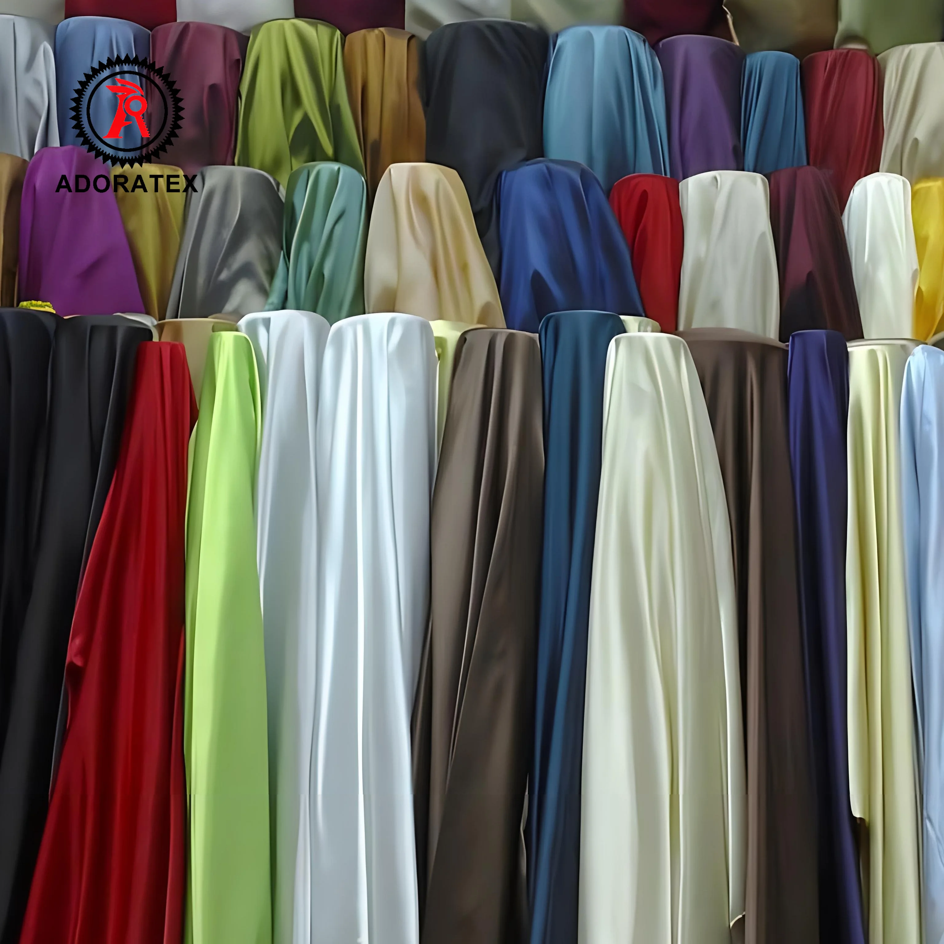 Wholesale factory cheap price 100% polyester shiny satin fabric