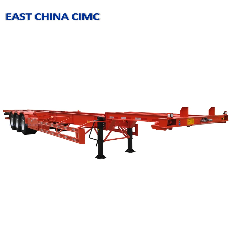 20 feet 40ft Container Chassis Semi Trailer EAST CHINA CIMC 2 axles Skeleton Trailer For Sale