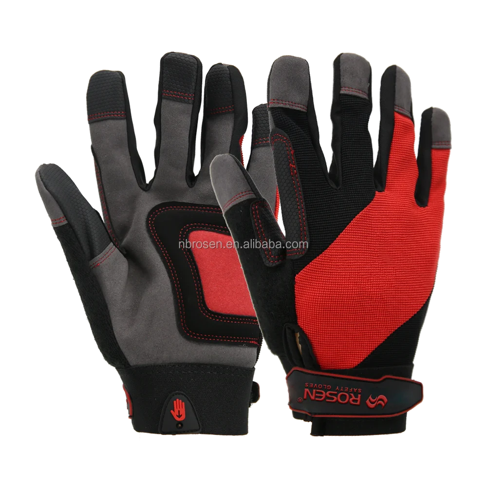 Working Glove Making Machine Synthetic Leather Microfiber Breathable Safety Hand Protection General Purpose Mechanic Gloves