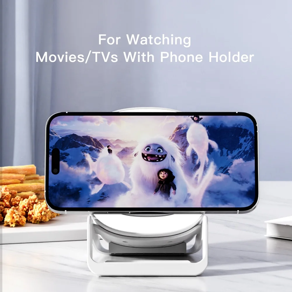 Bluetooth Speaker 15W Wireless Charger Pad Stand Home Loudspeaker Subwoofer RGB Night Light Lamp Fast Charging Station