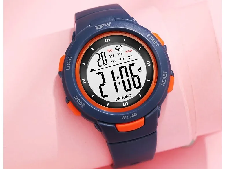 New-Design-Fashion-Kids-Digital-Watch-Silicon Strap LCD Display Alarm Chronograph Date Week Electronic Watches for Boys Girls