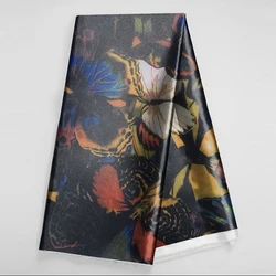 Высококачественный атласный шифоновый дизайн 100% из шелка тутового шелкопряда с принтом бабочки для шарфа одежды подушки маски для глаз полотенце