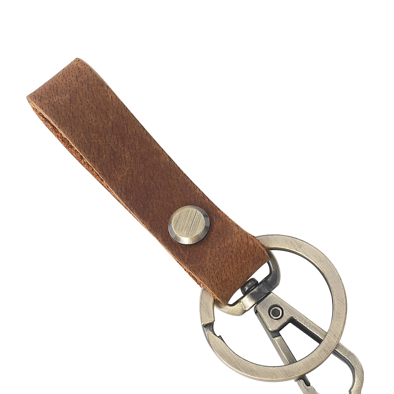 Leather Pocket For Car Keys Ring Clip Mini Purse Holder Real Cowhide Keychain Women Men Accessories Handmade