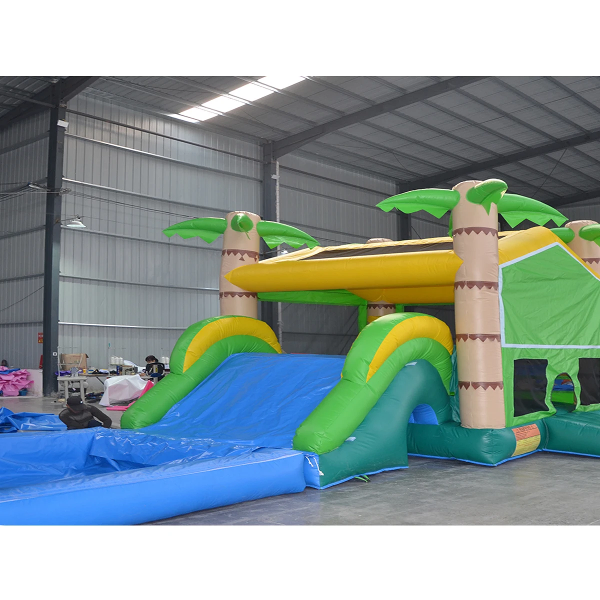 dinosaur white bounce house with Air Blower wedding bounce house water slide inflatable indoor water park for party rental