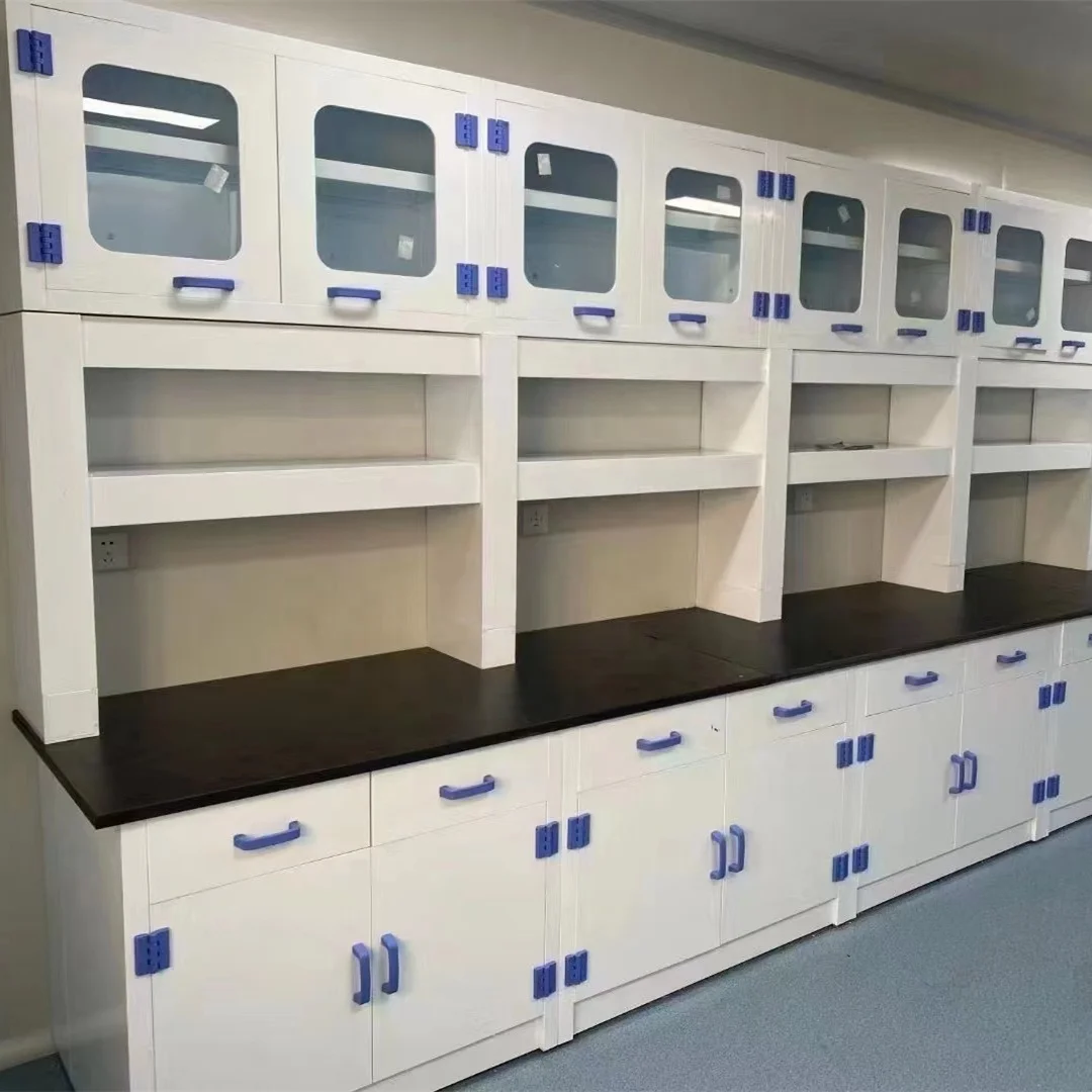 High Quality PP Laboratory Wall Bench White Polypropylene Lab Table Strong Acid and Alkali Resistance