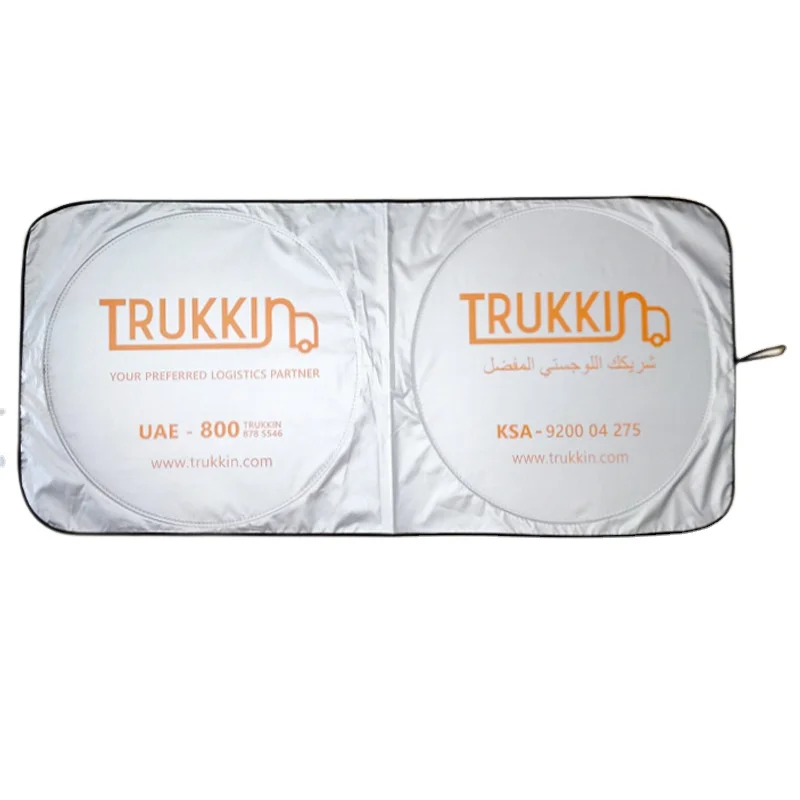 Custom Promotional Printing Foldable Car Parking Sun Shade Windscreen Visor Window Sunshade for Car Front Windshield Shades