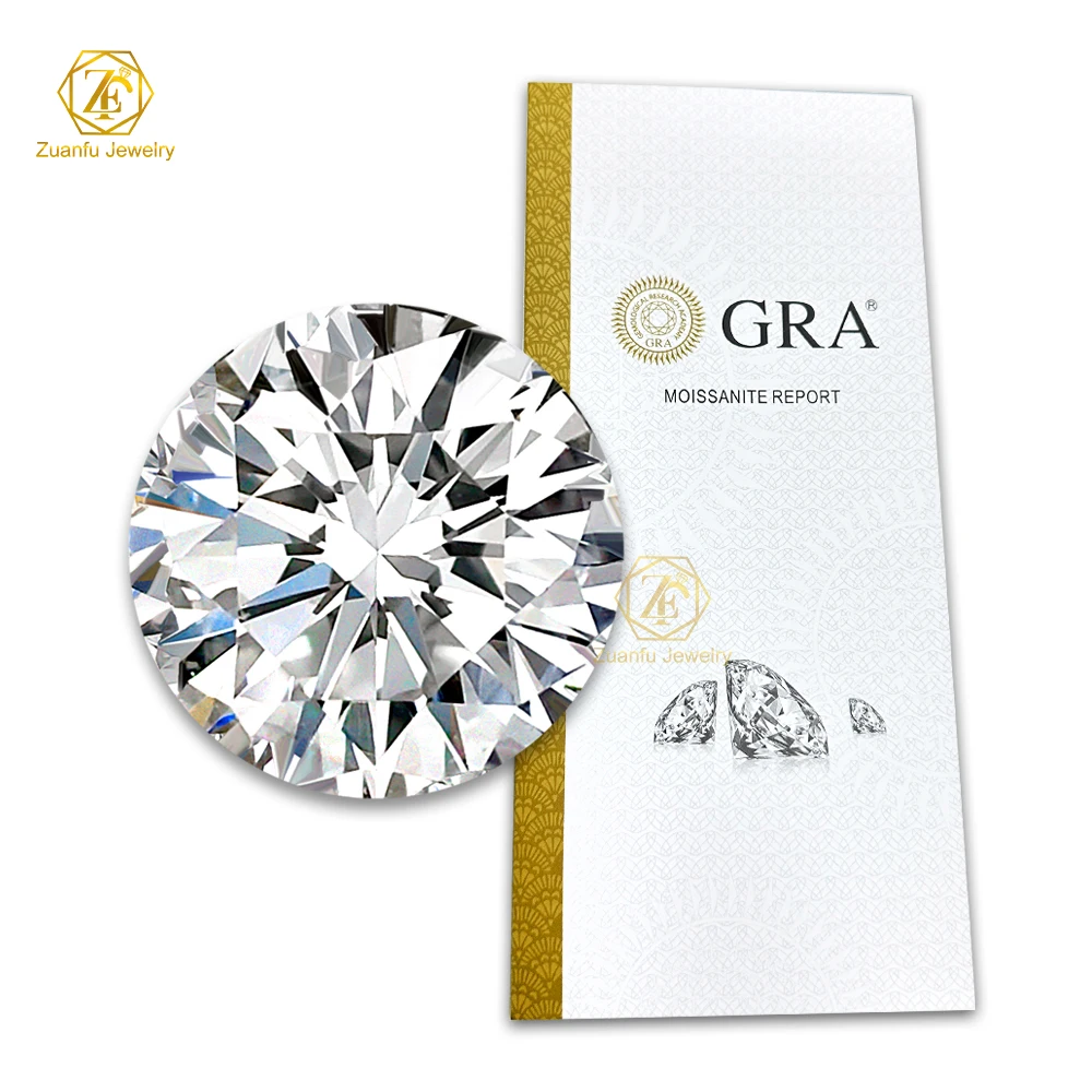 Wholesale 3-12mm Round Brilliant Cut Moissanite diamond VVS Loose Moissanite stone with GRA Certificate