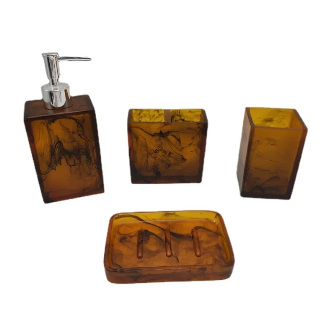 Cheap Wholesale Bathroom Decor Bathroom Tray Bathroom Products 4pcs Sets