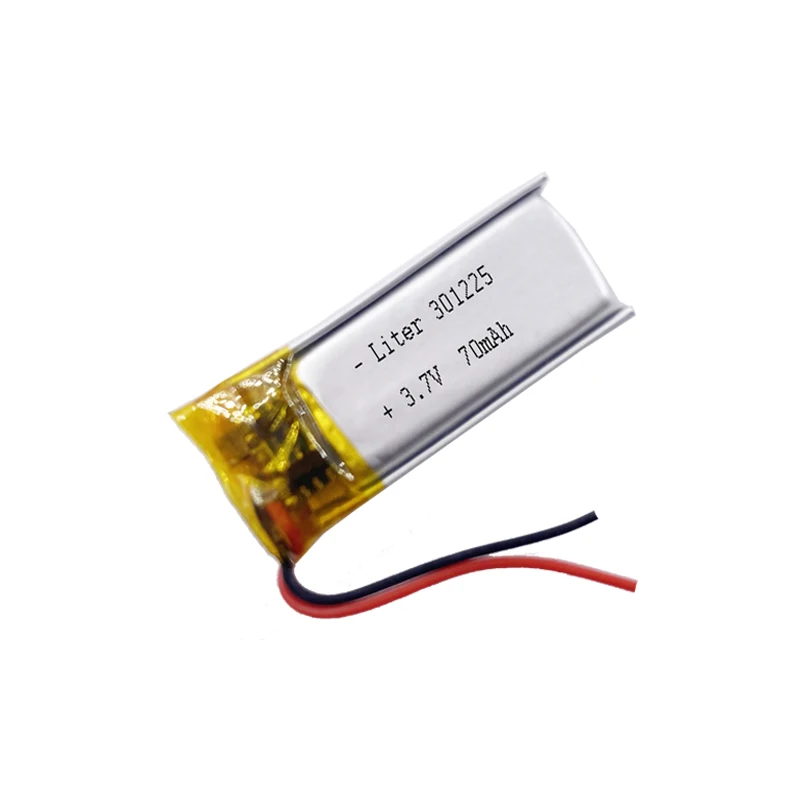 Lithium Polymer Battery 3.7V 301225 70mah Rechargeable for Earphone Digital Camera
