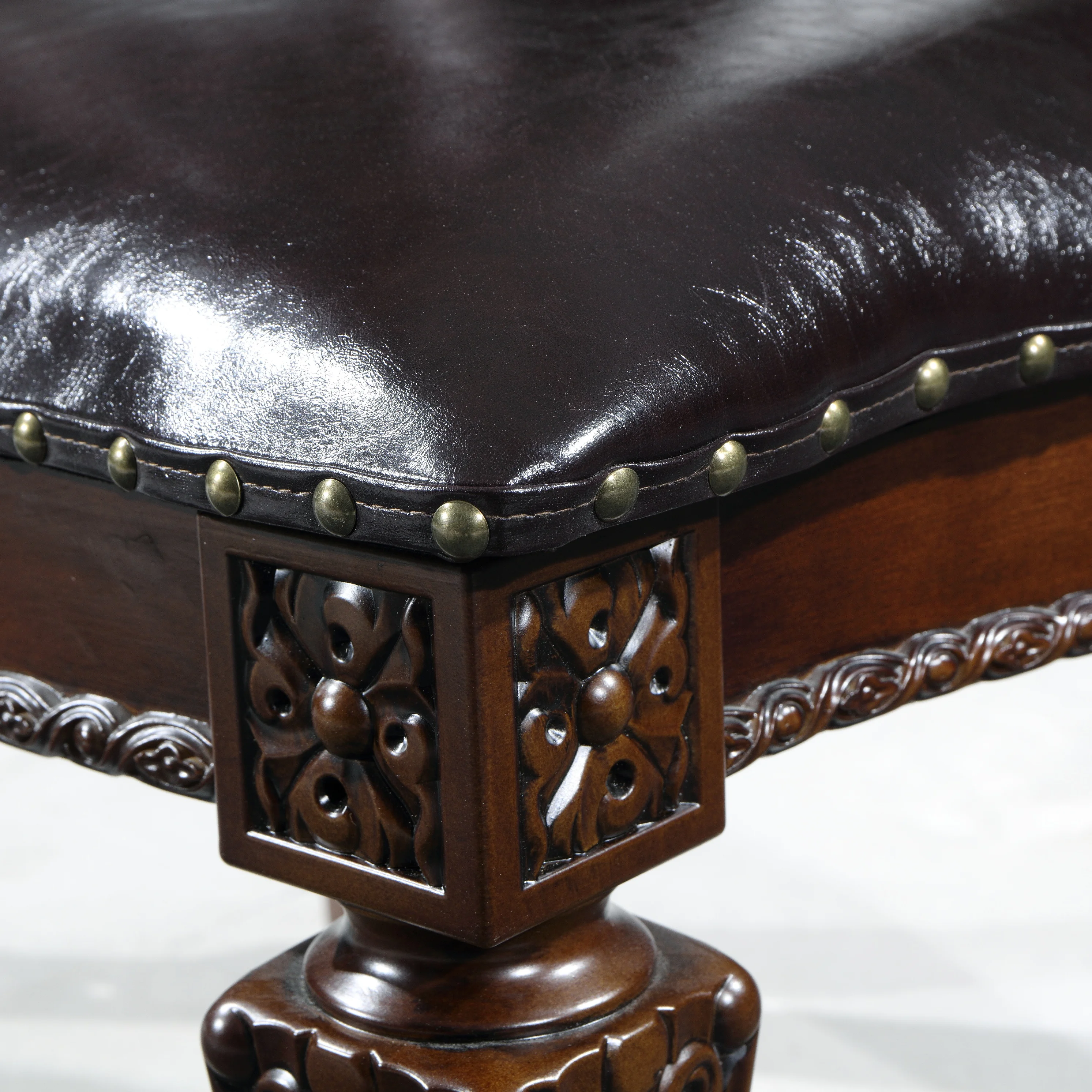 Solid Wood Dining Chairs Set Walnut - Wooden with Arms Kitchen Dining Chairs with Solid Rubber Wood Legs