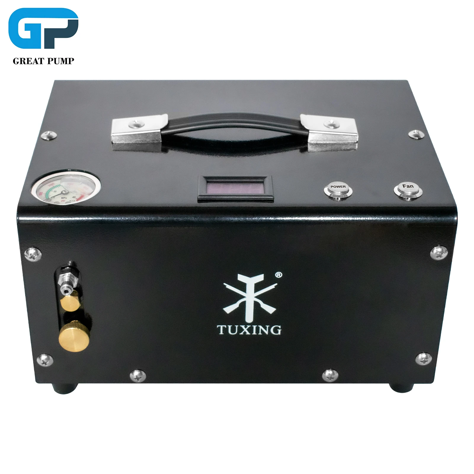 Tuxing High Pressure Manual Stop 12V 4500psi DC 300bar 30mpa PCP Air Compressor