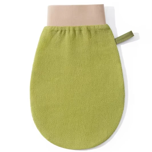 Rayon Body Wash Scrubber Glove round Viscose Exfoliating Bath Gloves with Eco-Certified Dead Skin Removal for Face Skin Spa Use