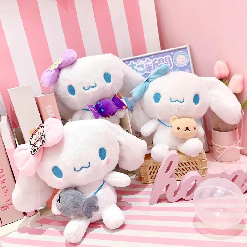 High Quality Plush Toys Cartoon Cute Cinnamoroll Design Stuffed Animal Toys Soft Cotton Plush 3D Dolls Birthday Gifts For Kids