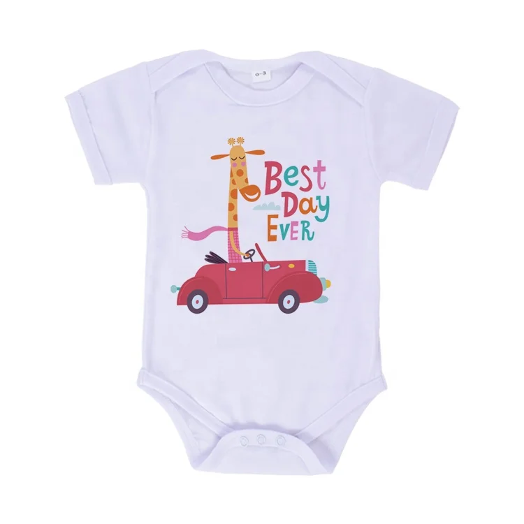 Wholesale low  MOQ Customized Key Logo Item short Sleeve  unisex baby romper Black Knitted Oem  with logo printed