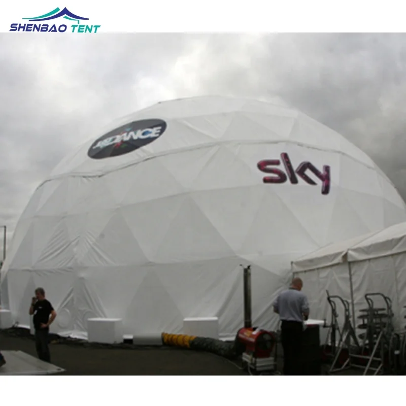 360degree movie projection event dome tent trade show fair exhibition large Geodesic Dome Tent 20m 25m 30m