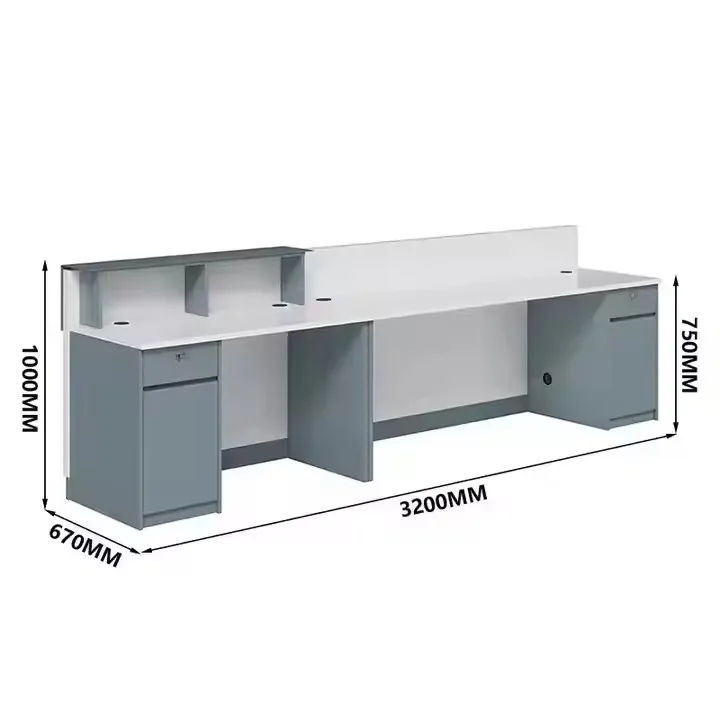 Commercial Furniture 2025 New Product Modern Minimalist Reception Counter Desk Hotels Beauty Salons and Offices-Office Furniture