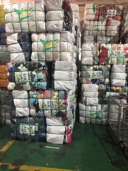 Africa Style 100kg Per Bale Colourful Summer Second Hand Clothing, 2022 Hot Sale Tshirt Used Clothes Branded