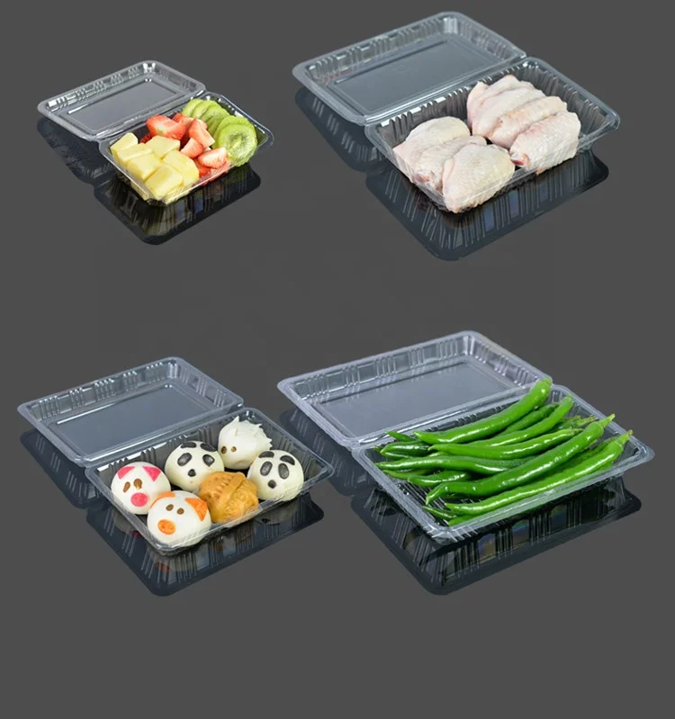 Plastic Lunch Box Vacuum Forming Machine For Plastic Fruits And Vegetables Box