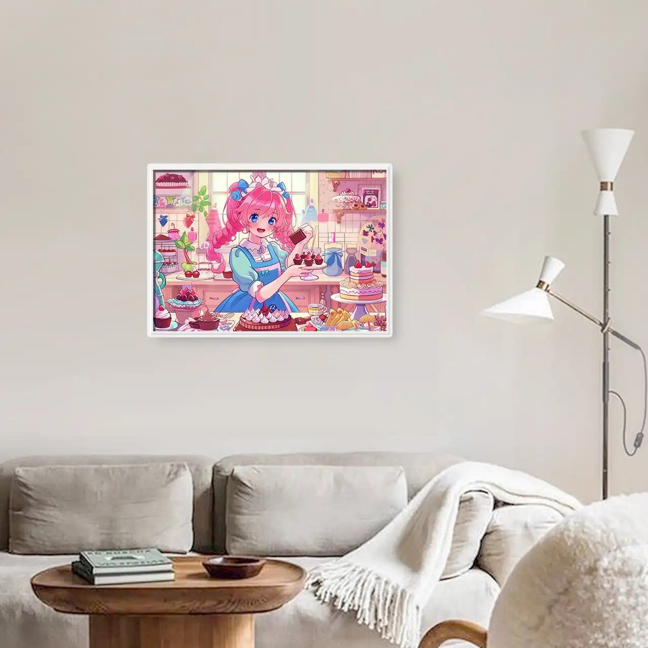 E-156  Custom Canvas Paintings 5D Full Drill Light and Shadow Giraffe Diamond Painting