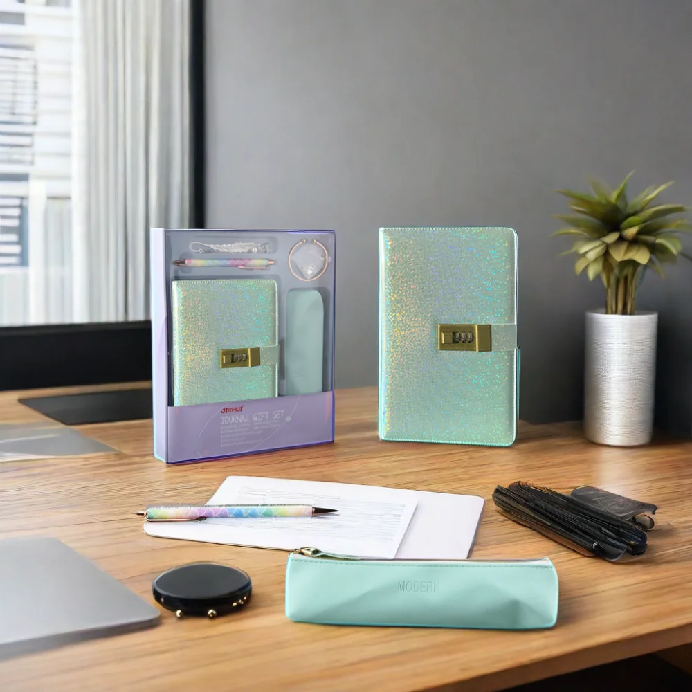 Luxury A5 Notebook Set with Pen Necklace Executive Office Festival Gift Ideas Journal Gift Box Stationery Set