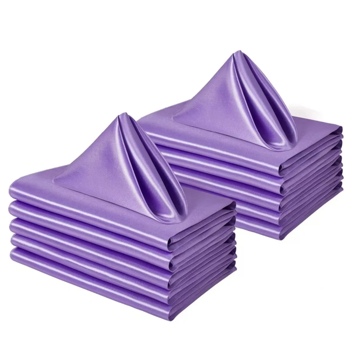 Wholesale Square Satin Table Napkins Handkerchief Romantic Wedding Banquet Table Cloth Dinner Decoration Napkins