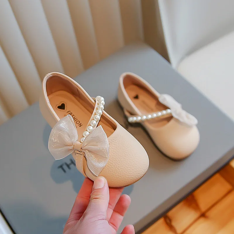 2023 Spring summer new baby girl bow party shoes soft sole fashion girls cute Mary Jane shoes kids