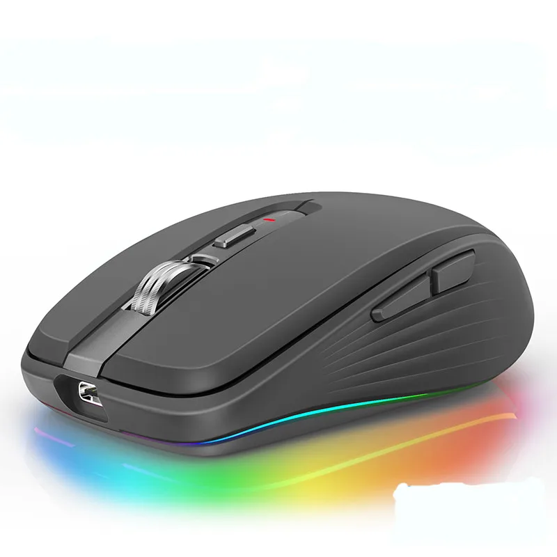 BT Wireless Mouse USB Rechargeable Silent Multi Arc Touch Mice Ultra-thin RGB Mouse Optical Mouse For Macbook Laptop Computer