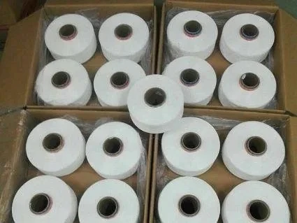 Custom Acy Scy High Elastic 150/48f +40d Ddb Polyester/Nylon Spandex Air Covered Yarn for Seamless Knitting Socks Denim Fabric